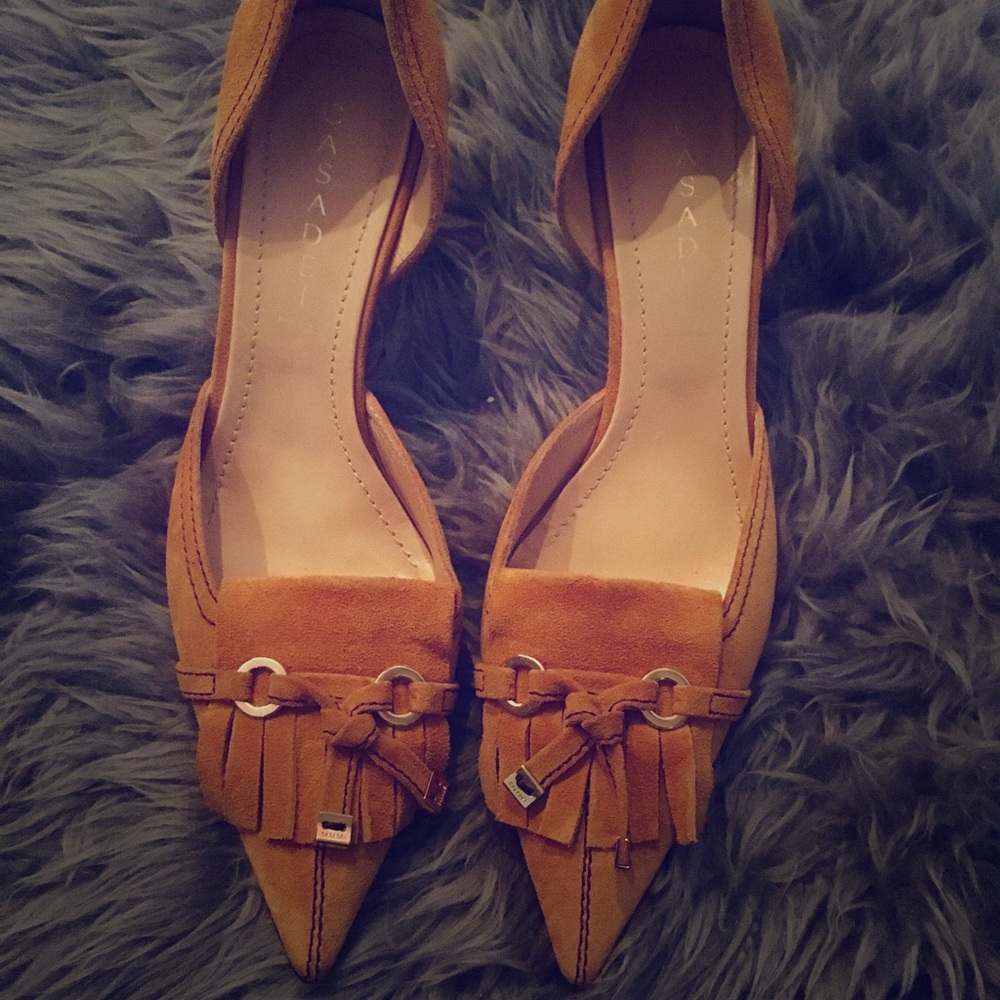 Casadei suede d’orsay pump- size 10.5